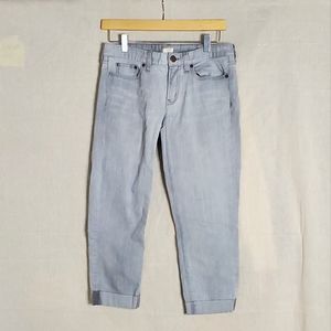 ◇ J. Crew Factory Cropped Rolled Ankle Lightwash Jeans Size 28